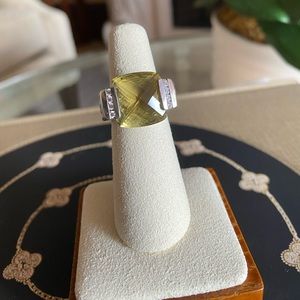 AUTHENTIC ✨ David Yurman Citrine & Diamond Deco cable Ring - size 6 ✨